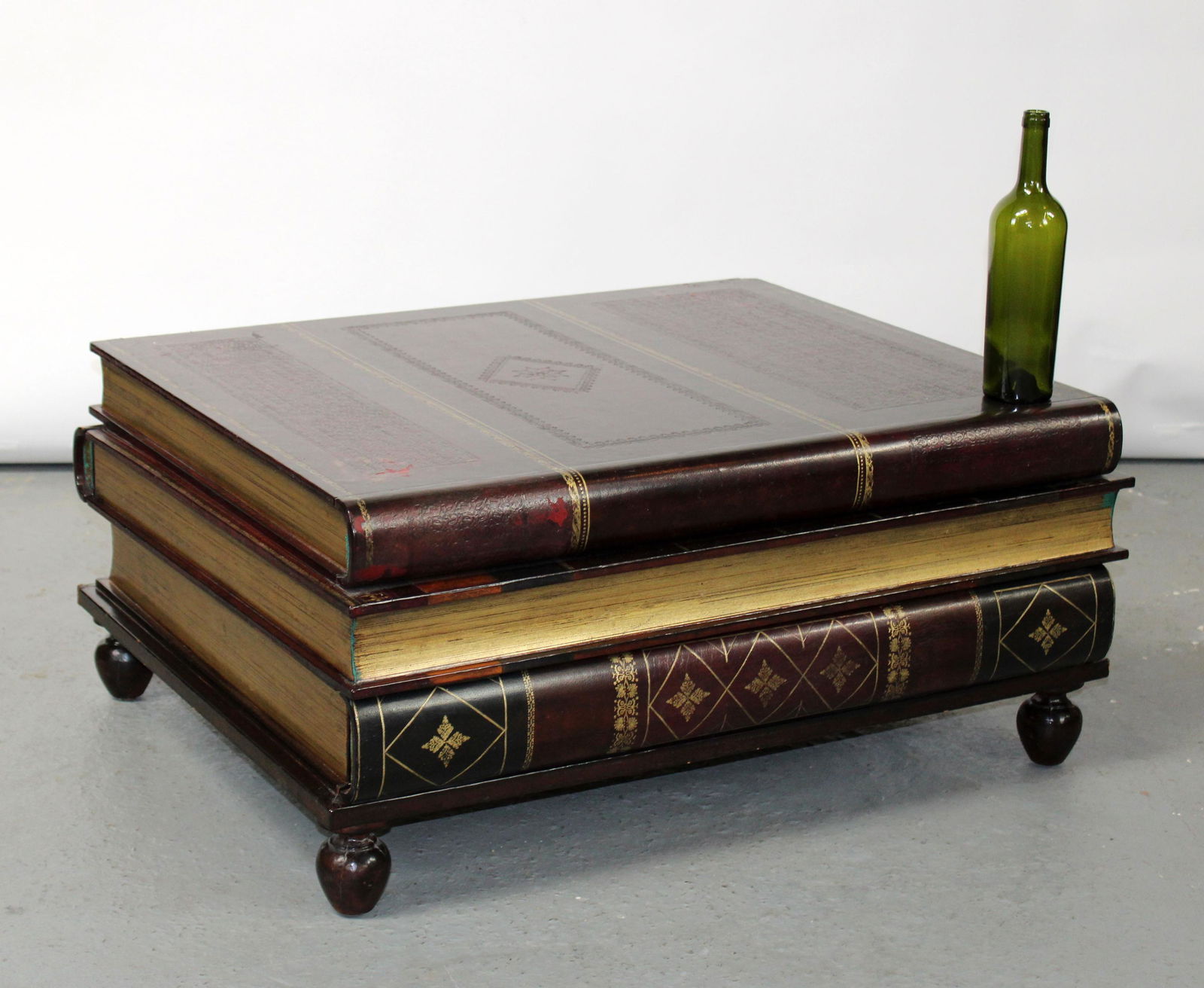 Maitland Smith leather wrapped faux book table (1 of 12)