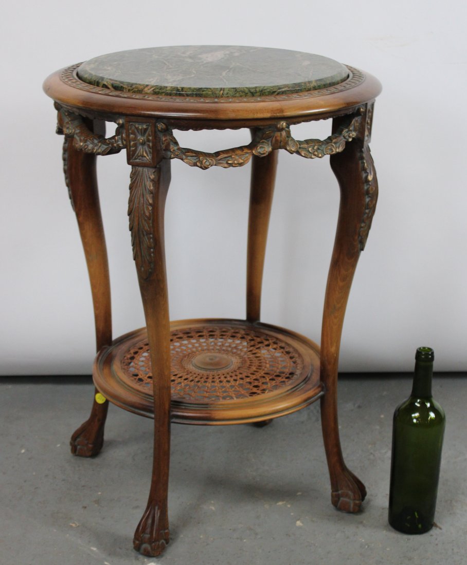 French Louis XVI style marble top table (1 of 8)