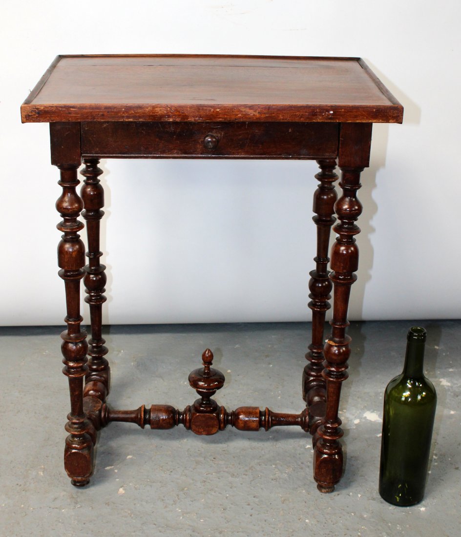 French Louis XIV style walnut desk (1 of 9)