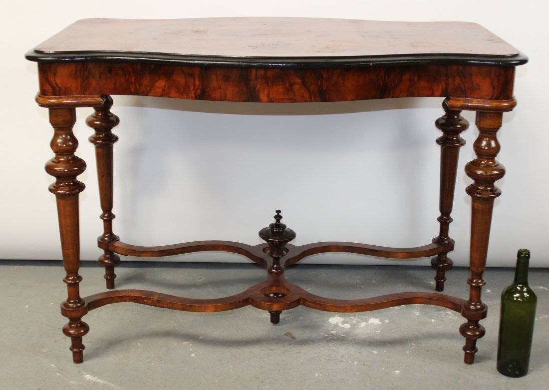 French burl walnut side table (1 of 9)