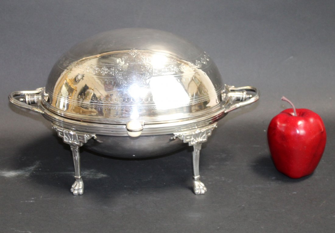 Antique English silverplate domed lidded server (1 of 8)