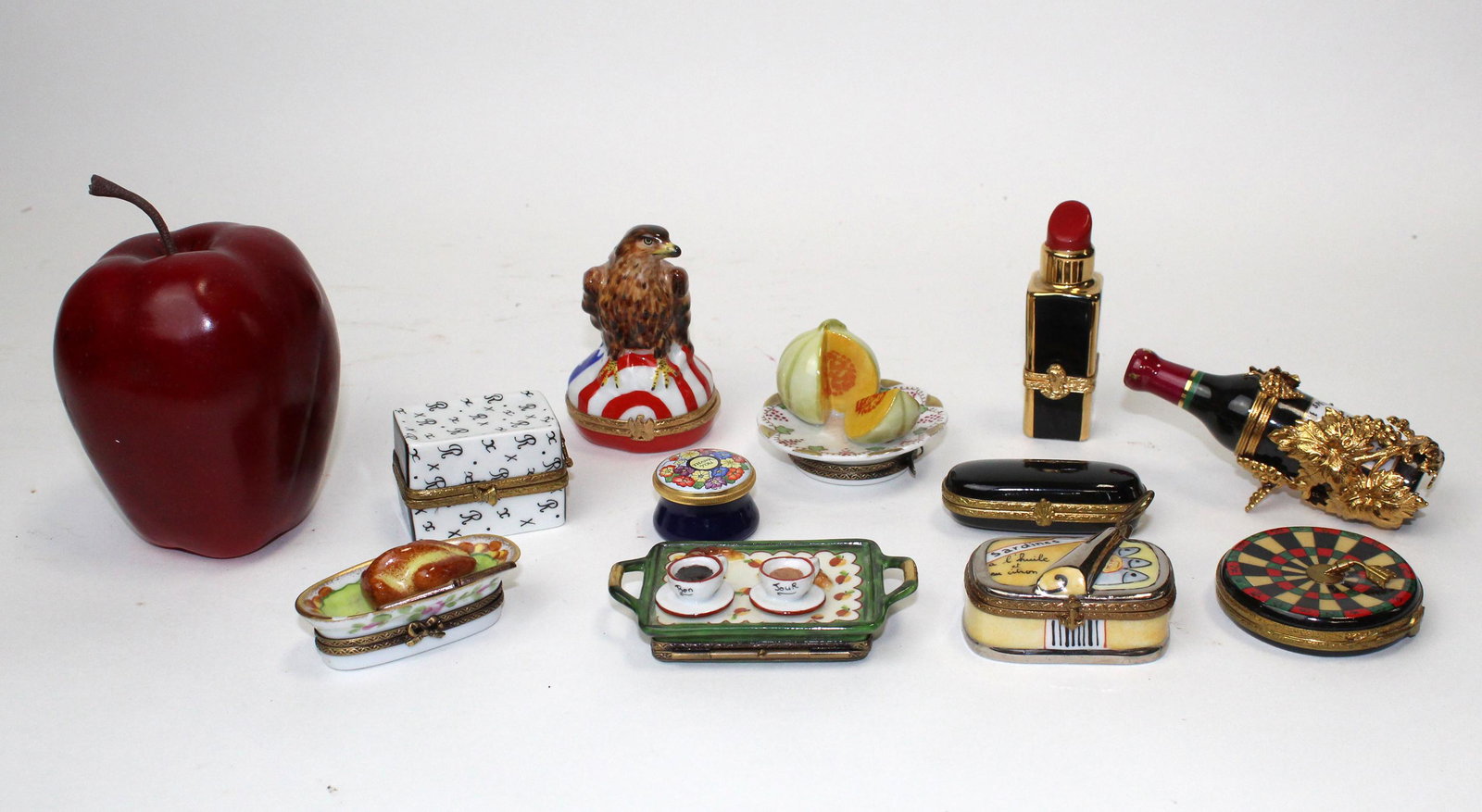 Lot of 10 Limoges hand painted trinket boxes (1 of 9)