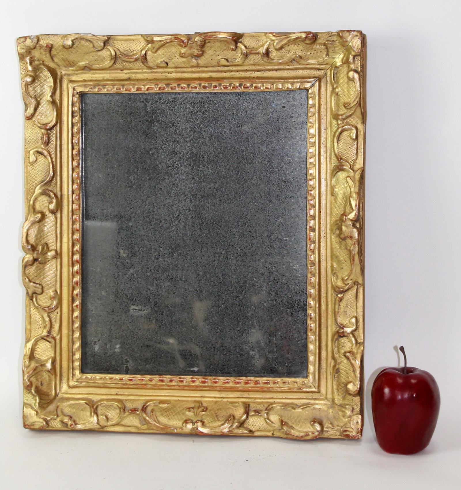 Antique French giltwood mirror: Antique French giltwood mirror. Early 19th century. 18"h x 15 1/2"w