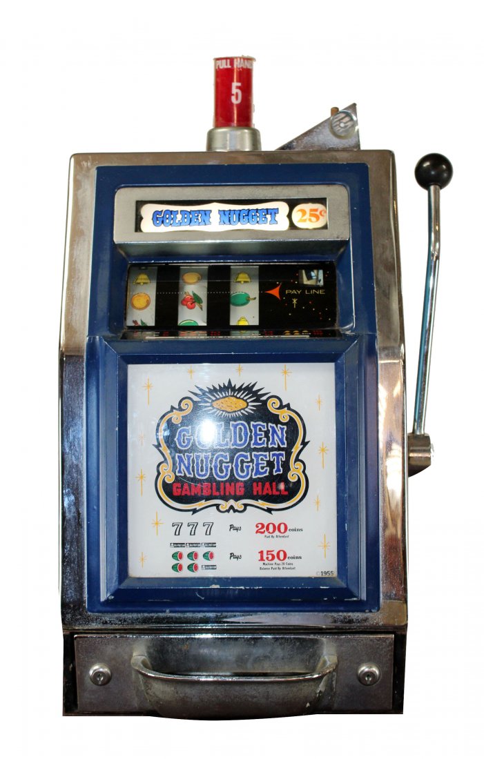 Vintage Golden nugget 25 cent slot machine (1 of 9)