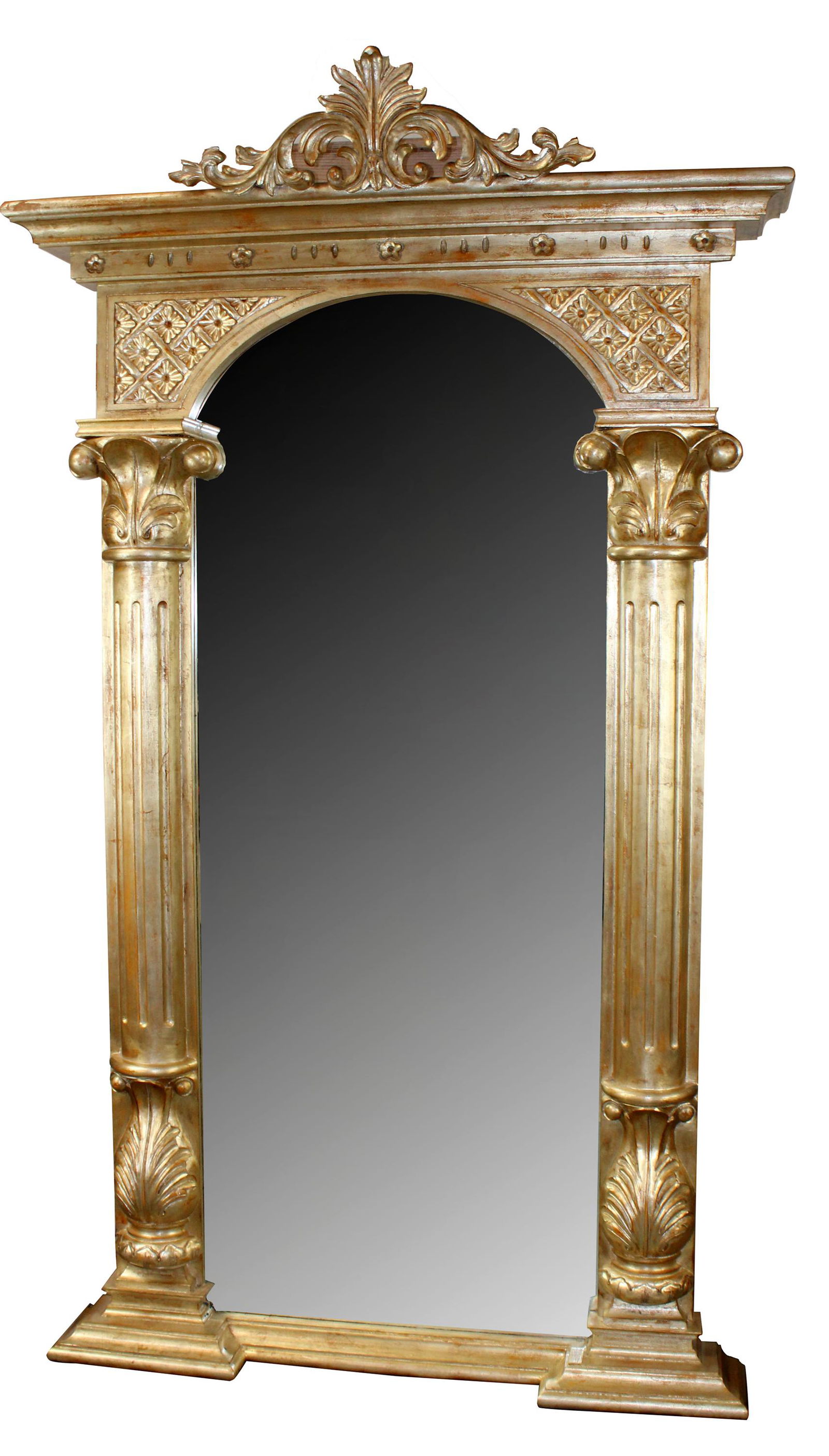 Harrison Gil gold finish mirror with columns (1 of 10)