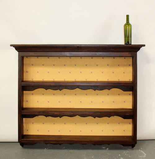 French Provincial wall shelf in dark stained pine Sep 18, 2021 King