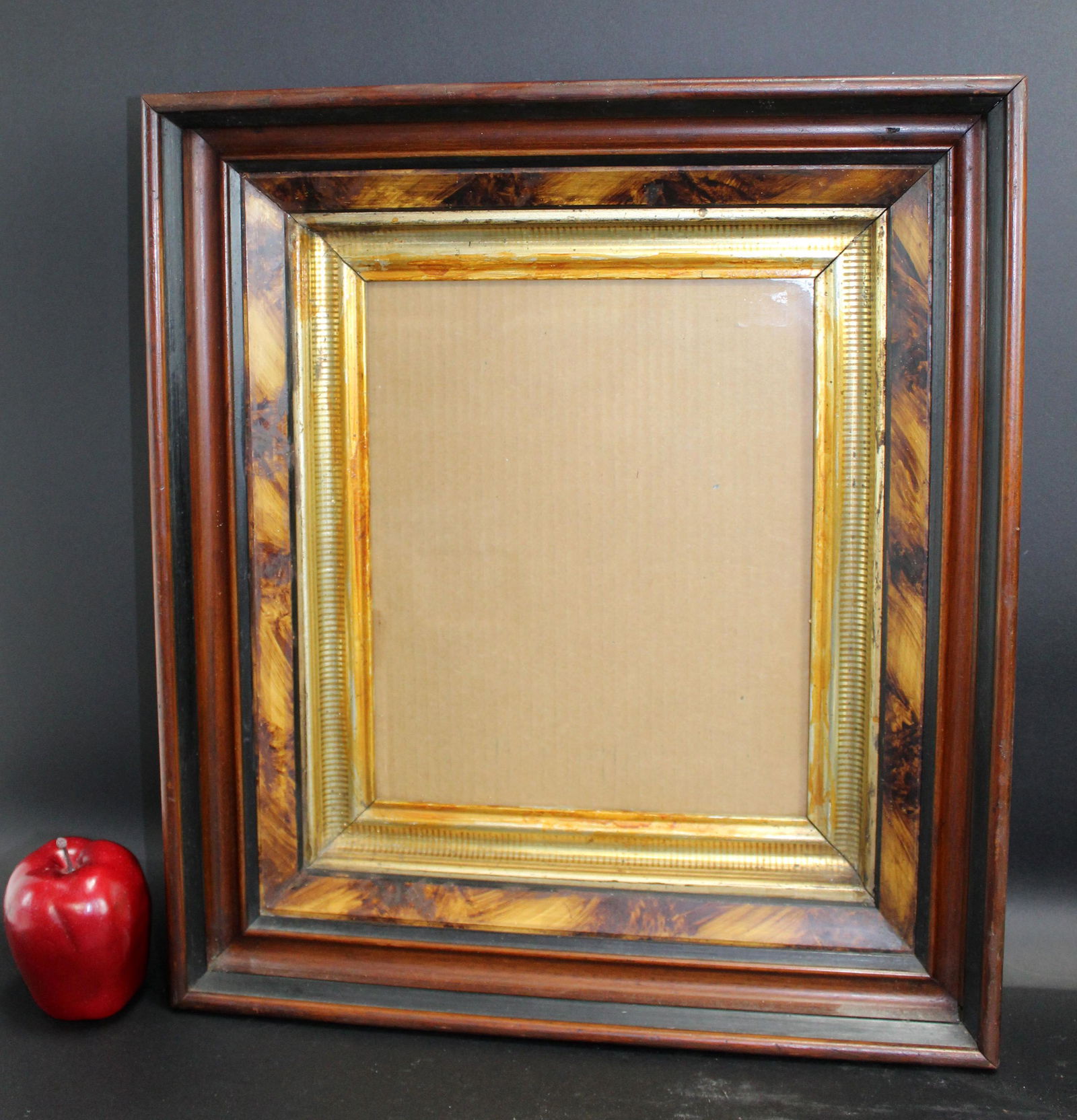 Antique American faux painted and gilt frame (1 of 7)