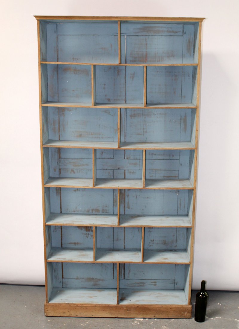 French painted pine store display open bookcase (1 of 8)