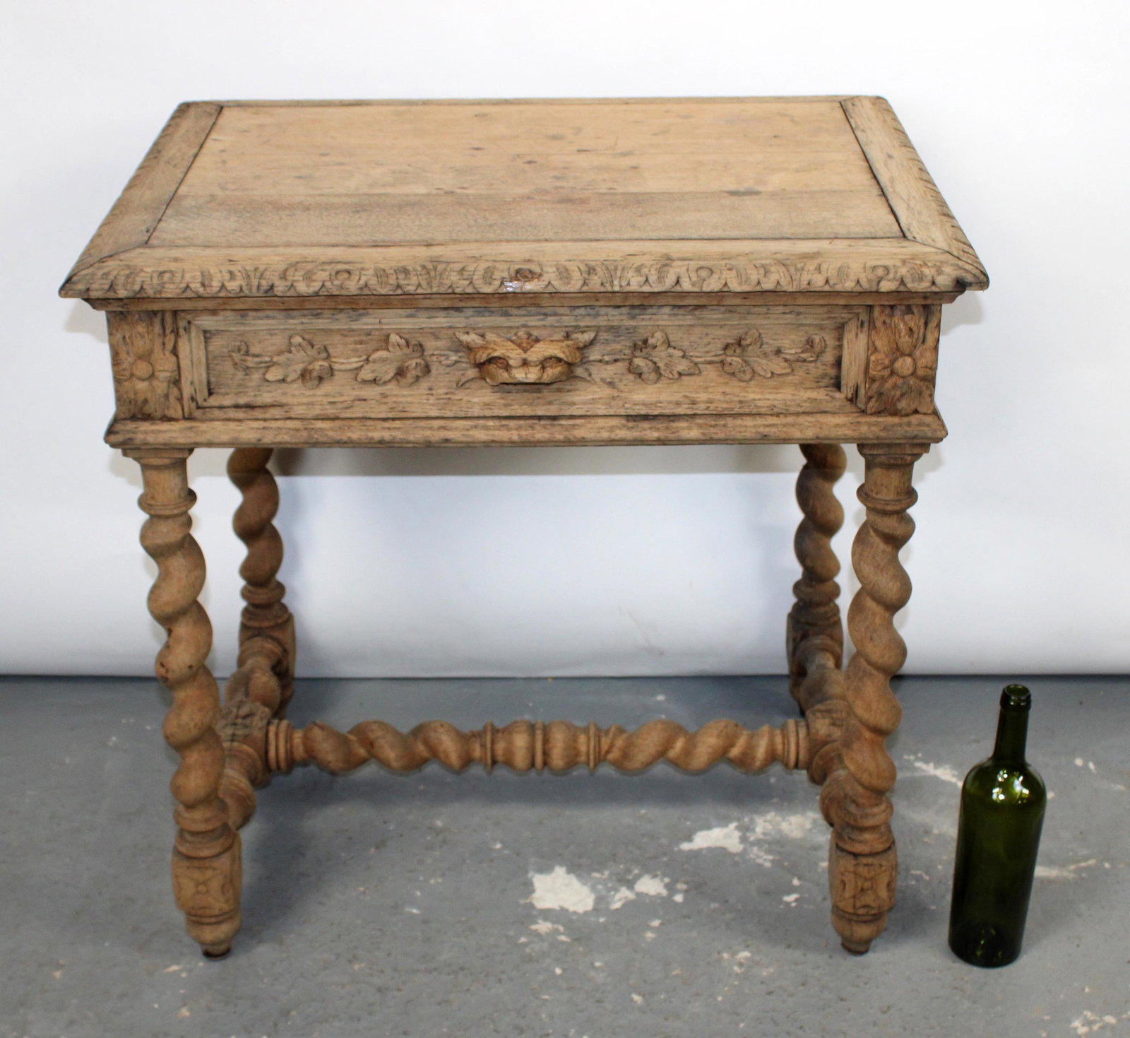 French bleached oak bureauplat desk (1 of 10)