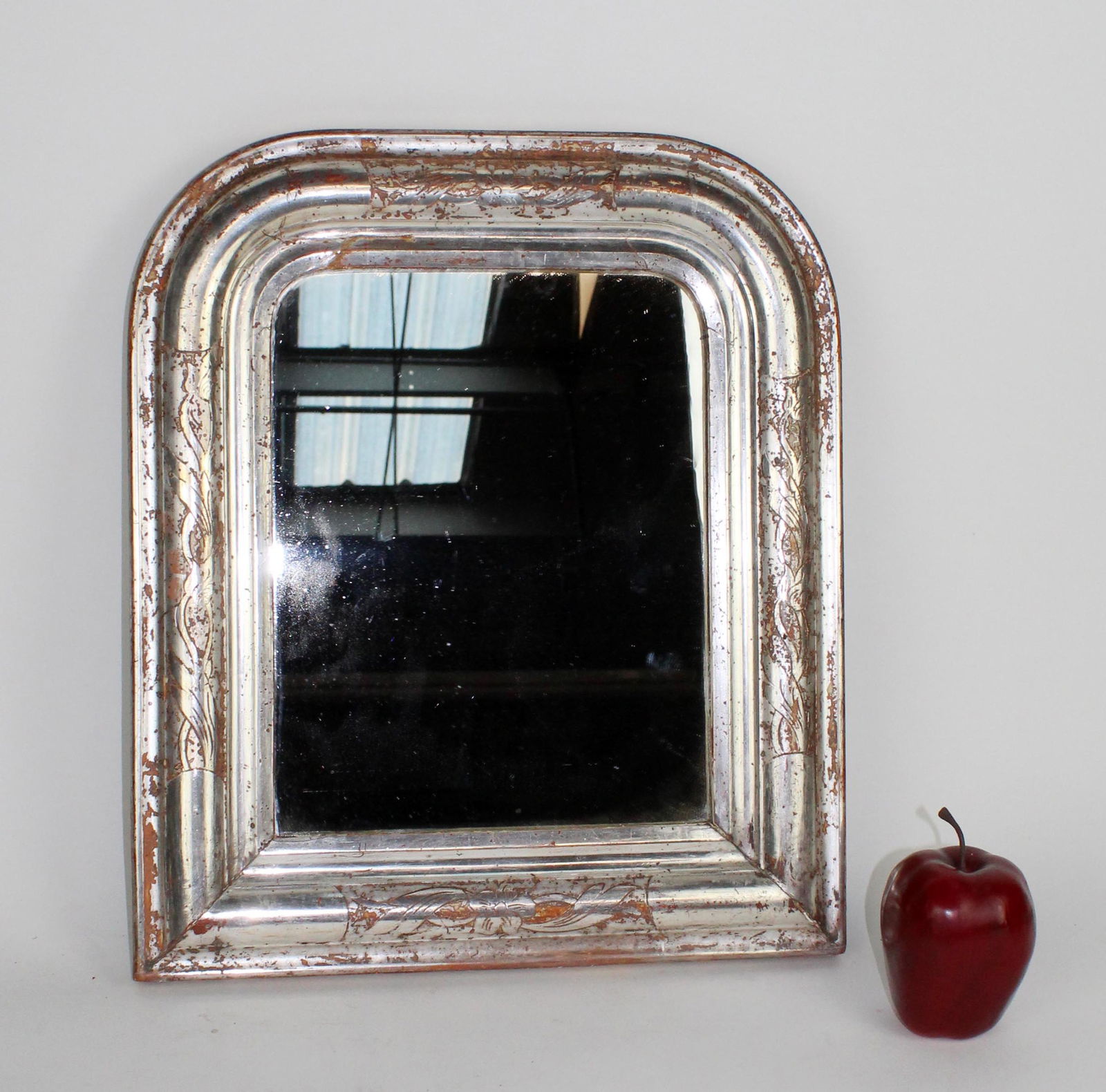 French Louis Philippe silver leaf mirror (1 of 9)
