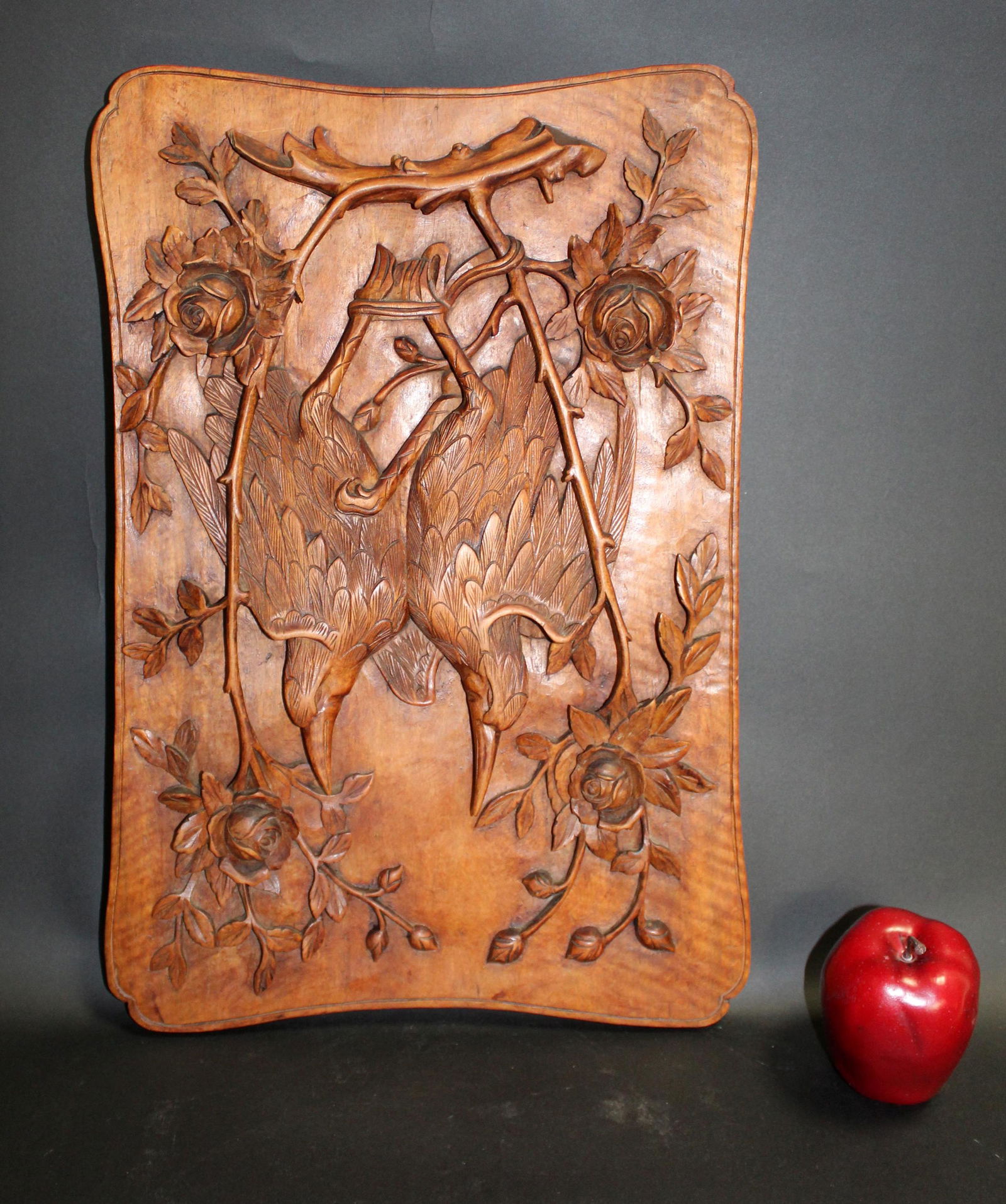French relief carved panel woodcocks (1 of 9)