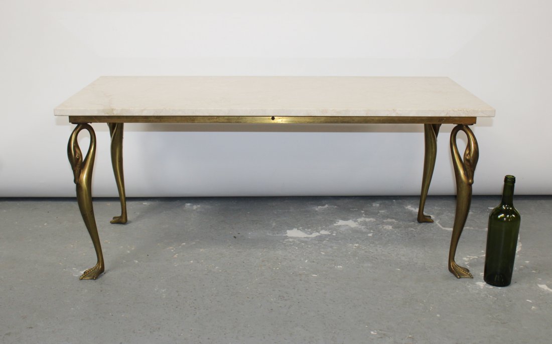 French mid century marble top coffee table (1 of 8)