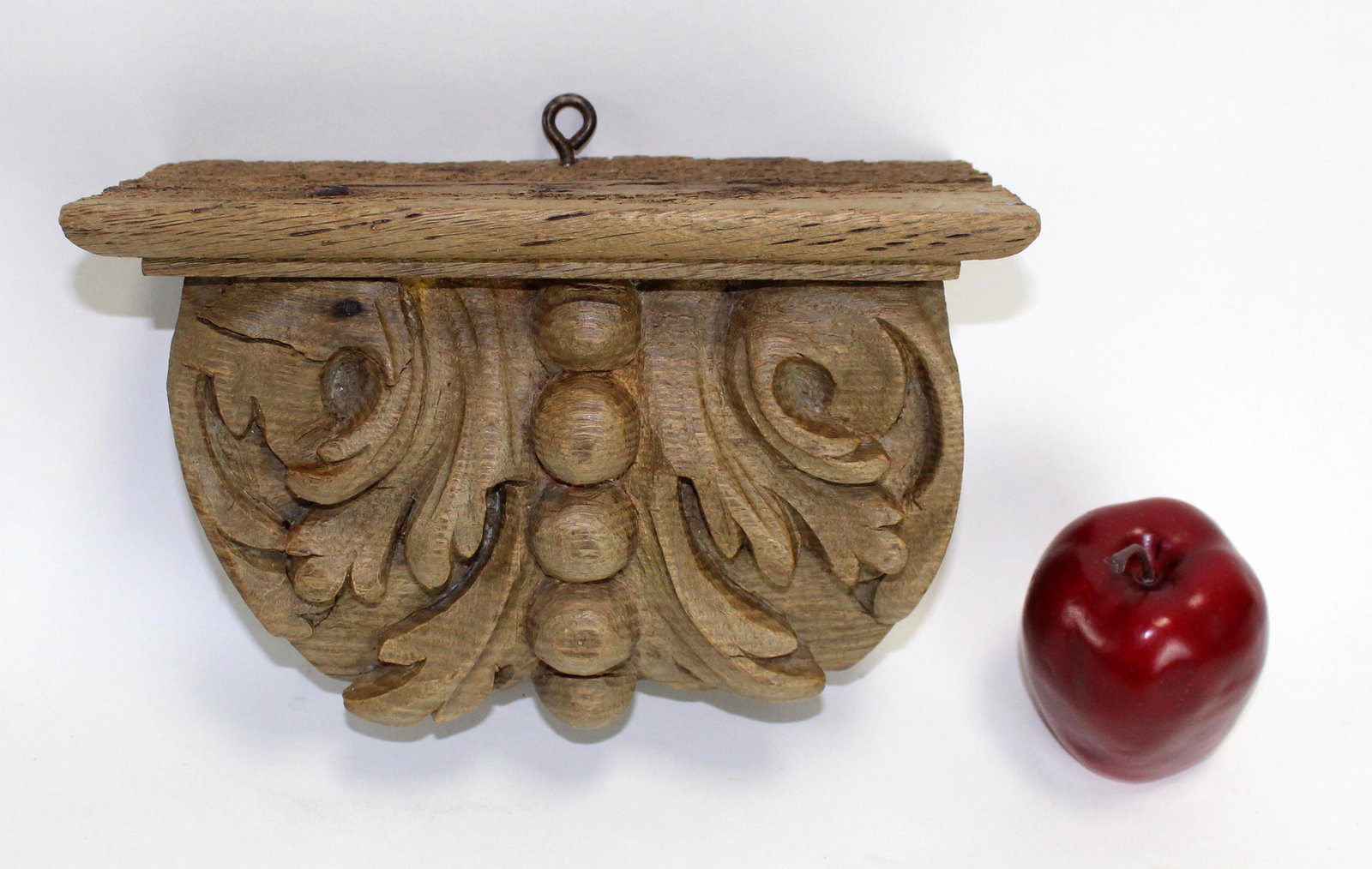 Antique French carved bleached oak corbel (1 of 9)