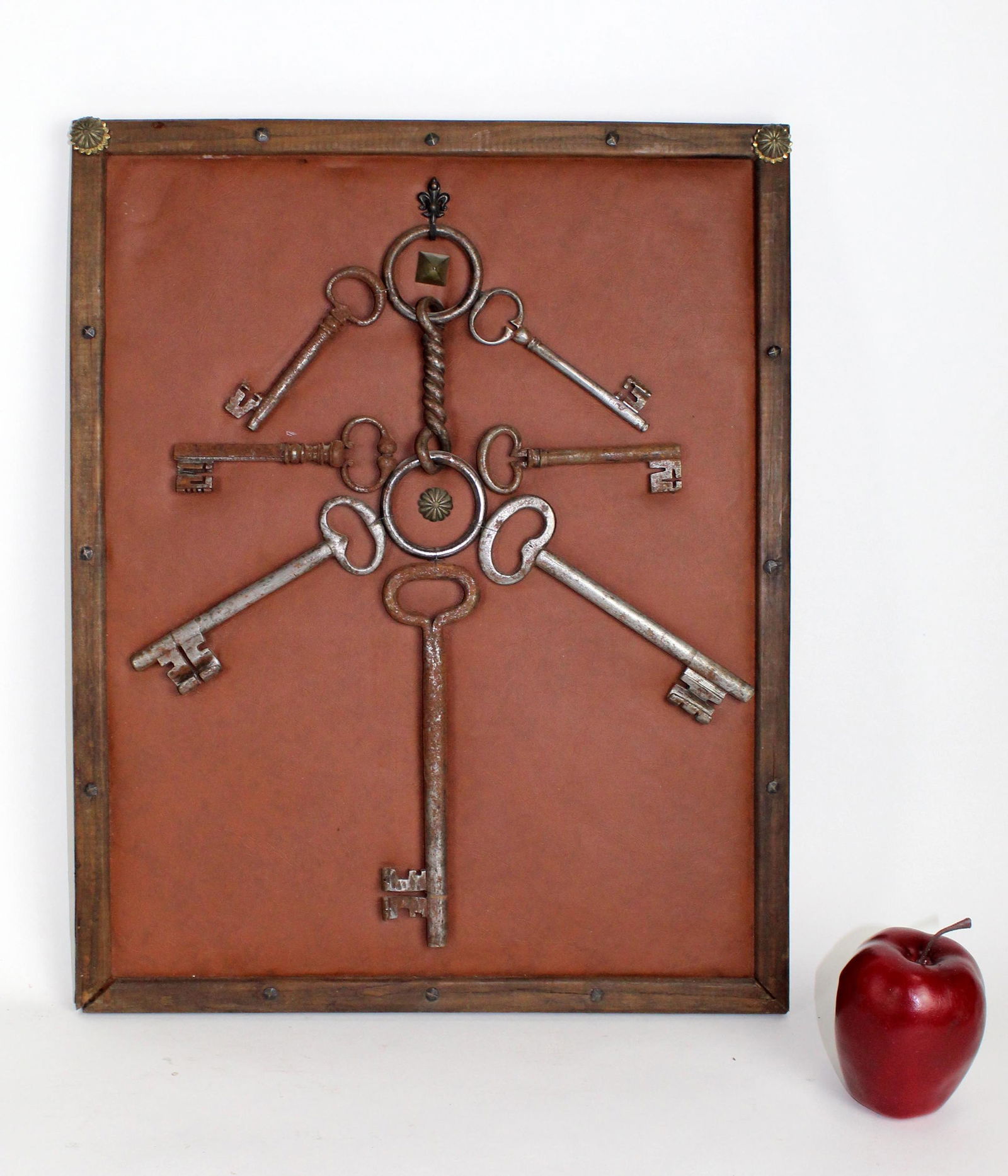 Antique keys mounted on board (1 of 6)