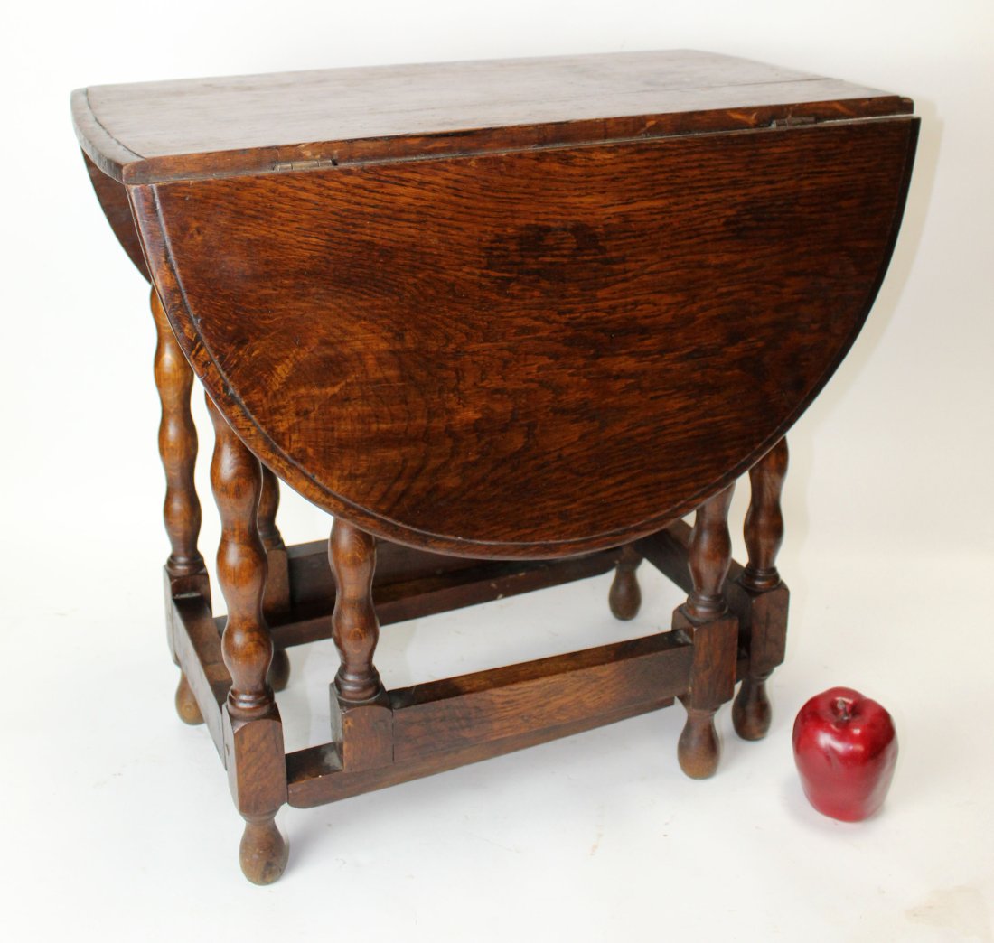 English oak gateleg side table (1 of 7)