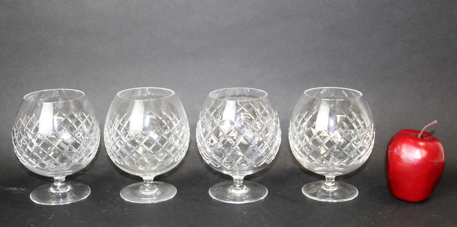 Set of 4 Brierley Cartier crystal brandy snifters (1 of 6)