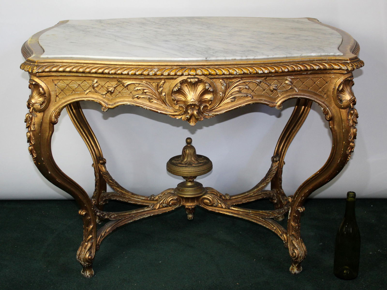 French Louis XV gilt wood foyer table (1 of 15)
