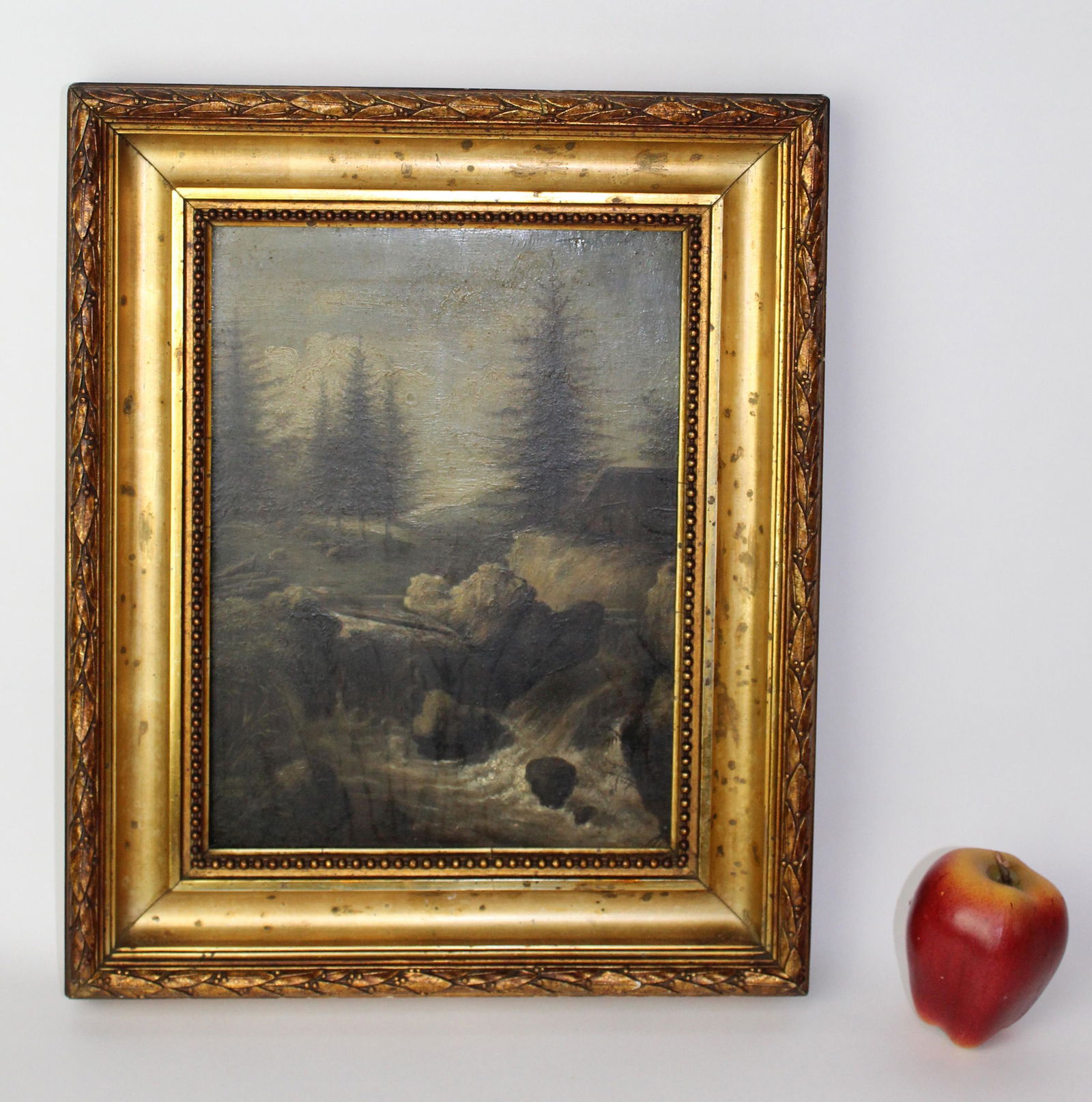 French oil on board painting landscape (1 of 7)