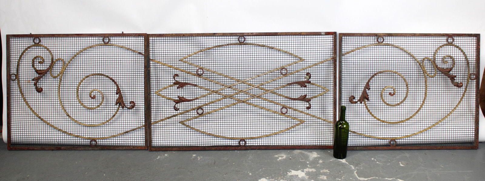 3pc French Art Nouveau iron panels (1 of 15)