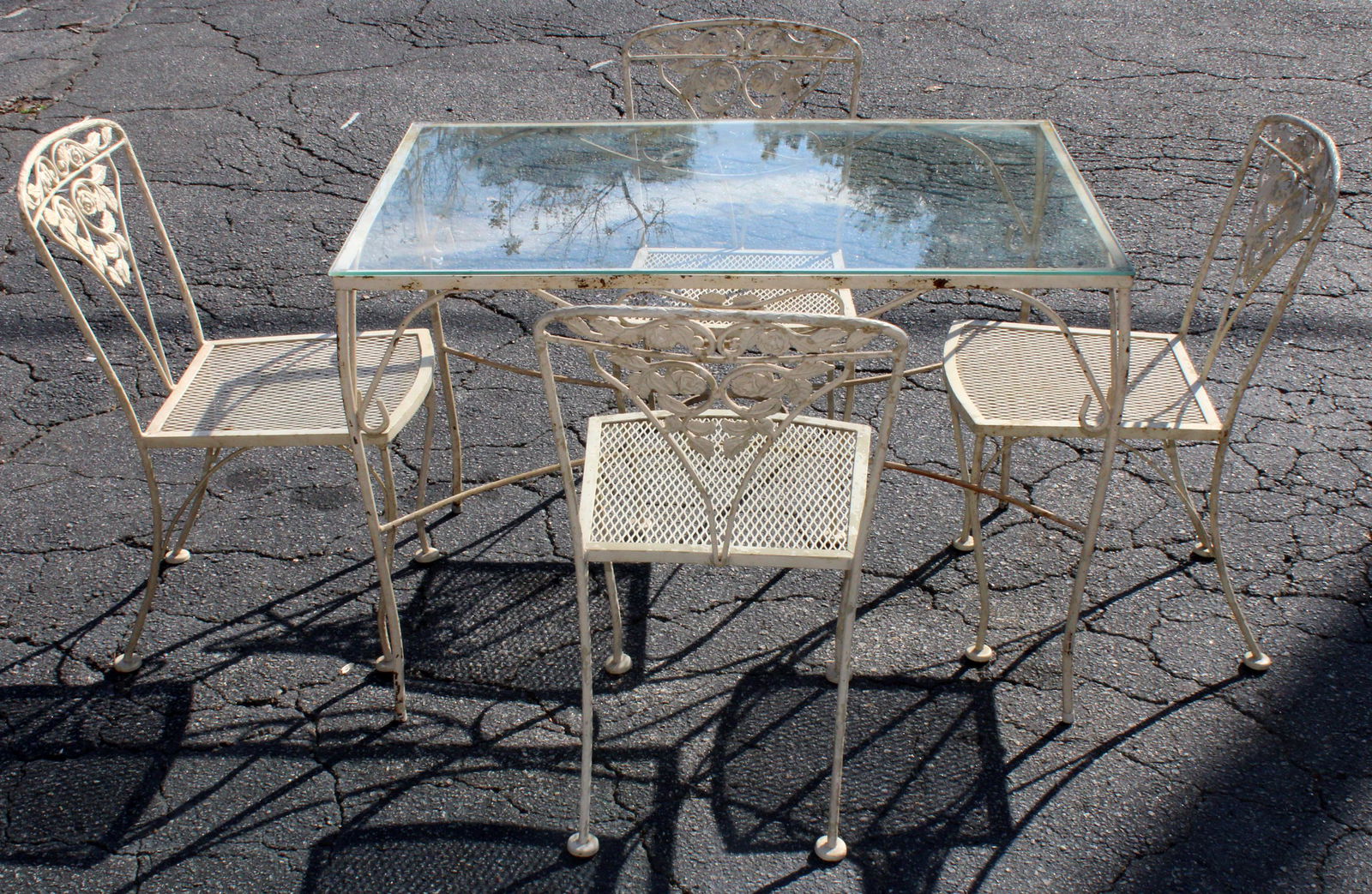 Mid century American iron & glass patio set (1 of 9)