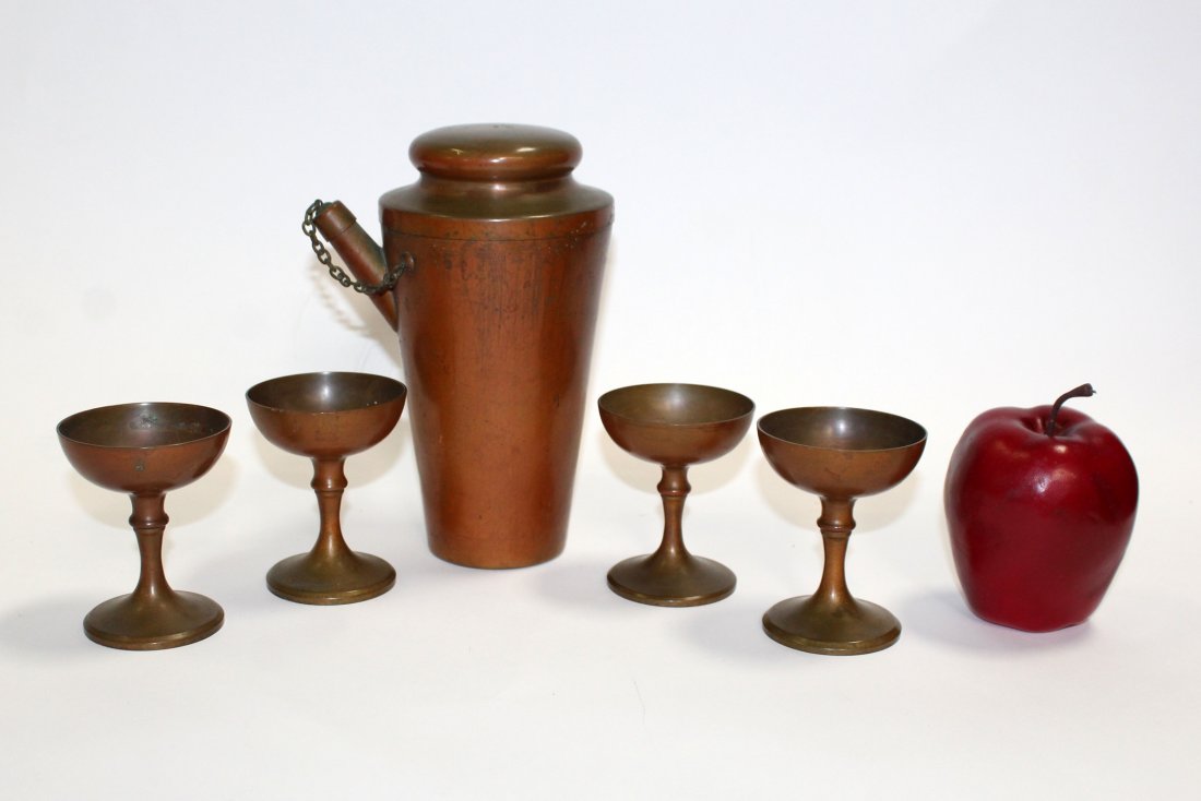Jos Heinrichs bronze & sterling silver martini service (1 of 4)