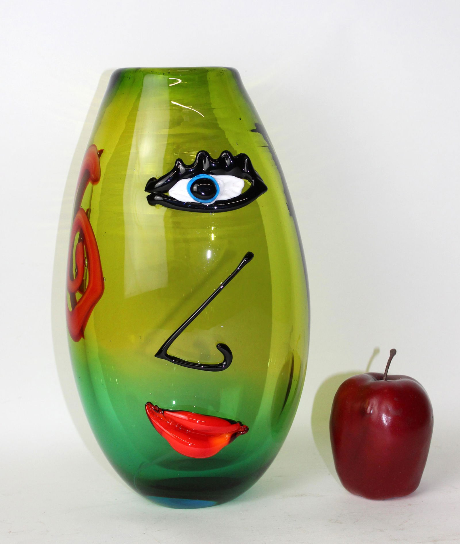 Murano Art Glass "face" Vase