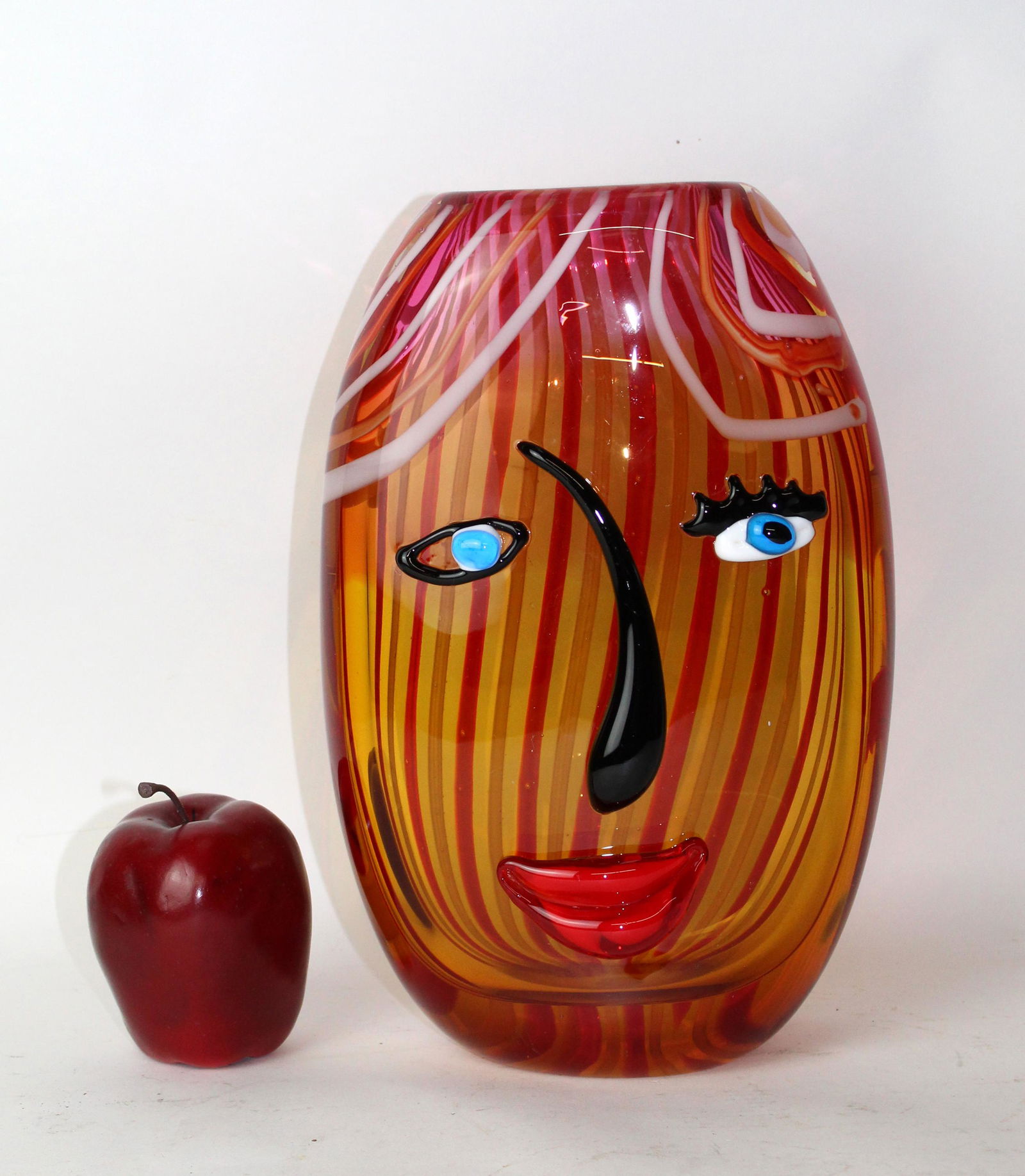 Murano art glass "face" vase (1 of 9)