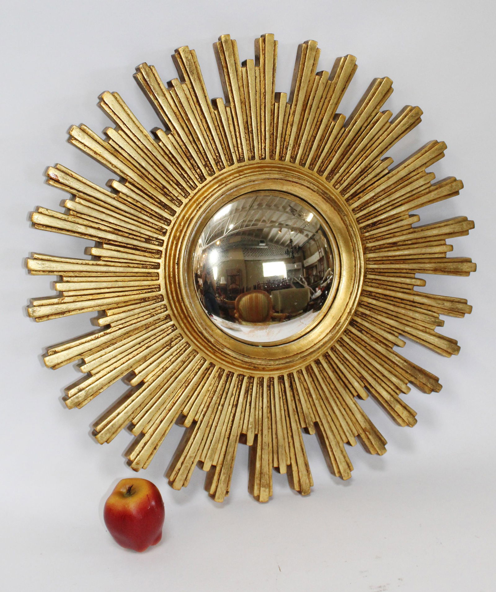 Vintage French cast sunburst mirror (1 of 8)