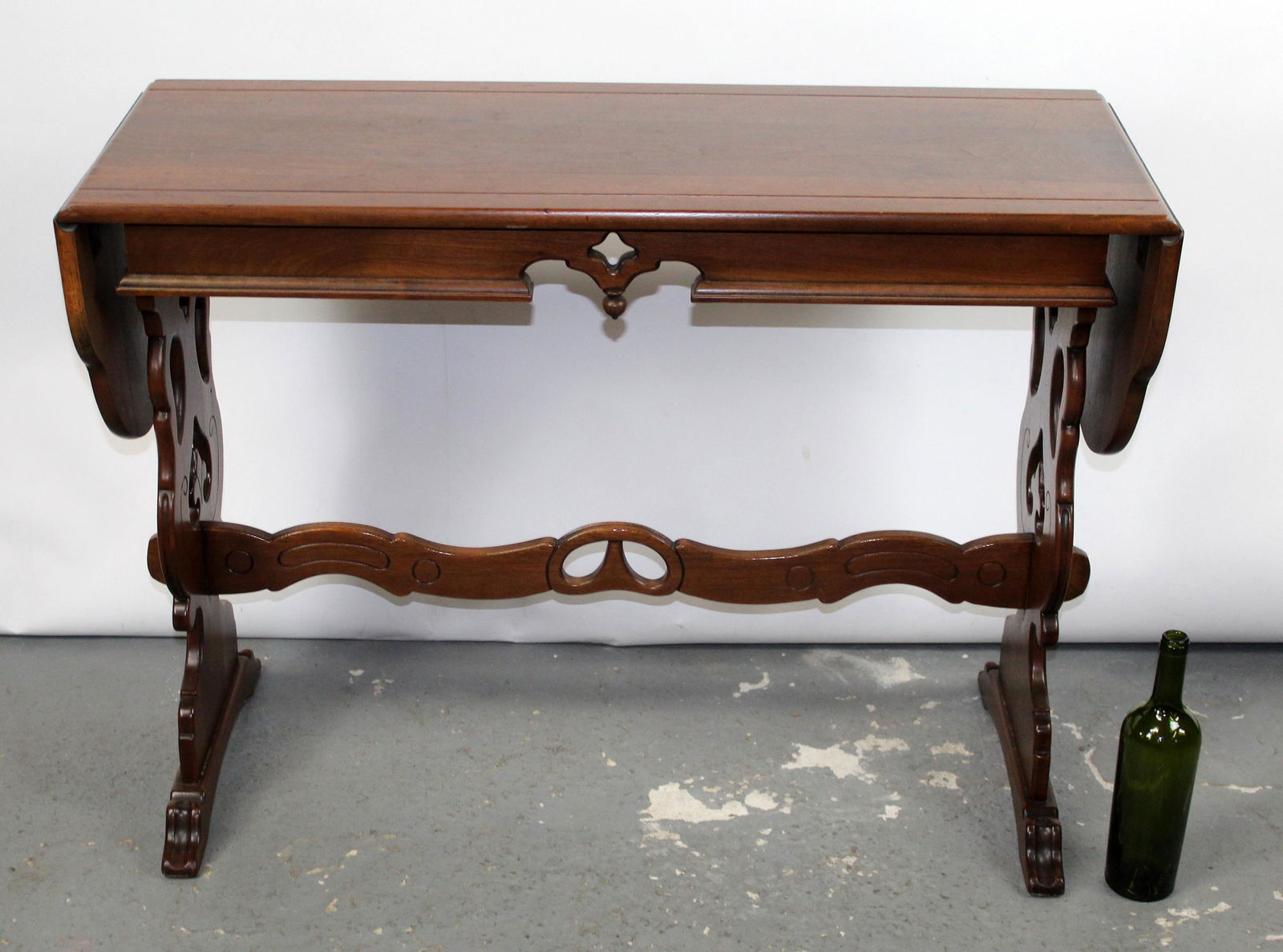 English dropside breakfast table in walnut (1 of 7)