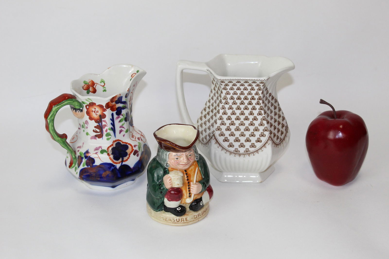 Set of 3 English ironstone pitchers (1 of 6)