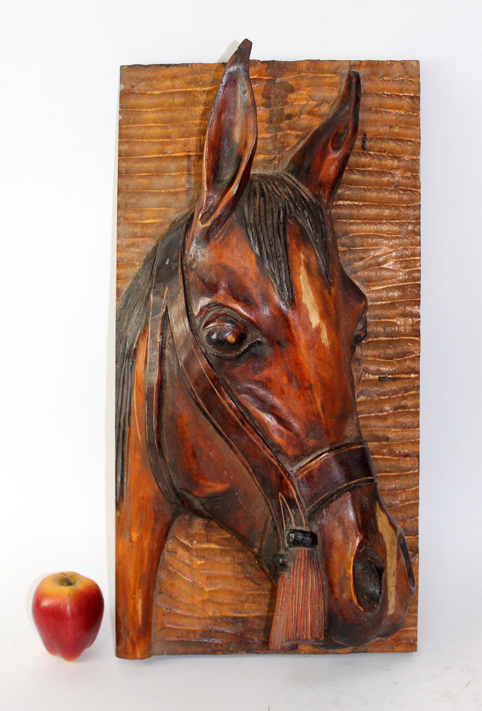 French Mid century relief carved panel with horse (1 of 6)