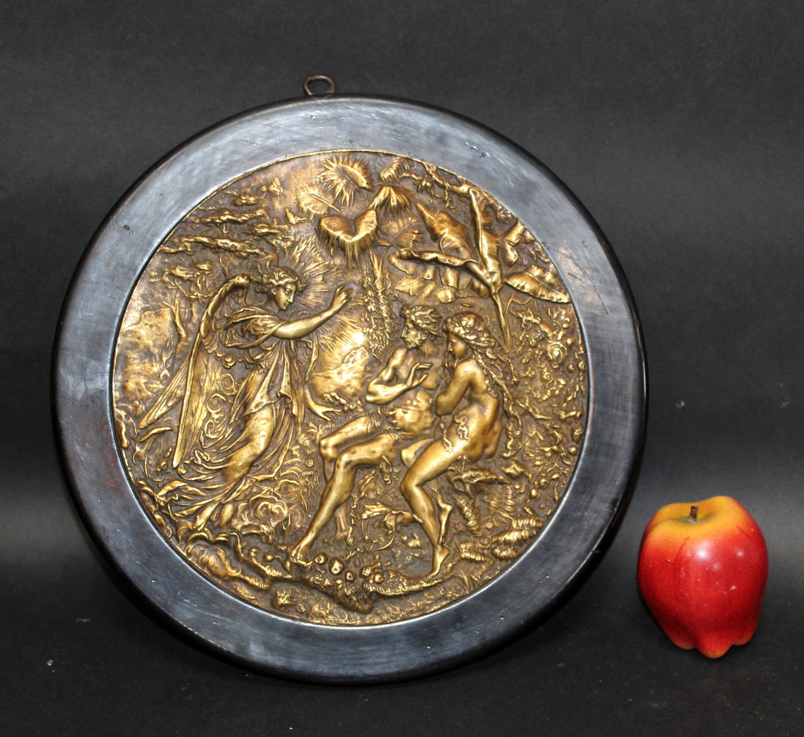 Allegorical French relief bronze plaque (1 of 6)