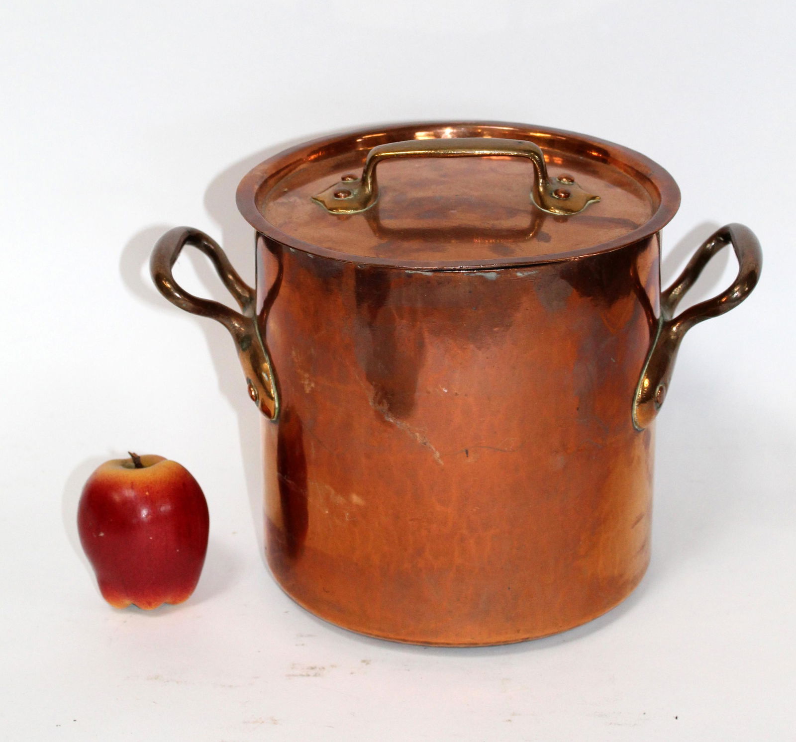Antique French copper stock pot (1 of 8)