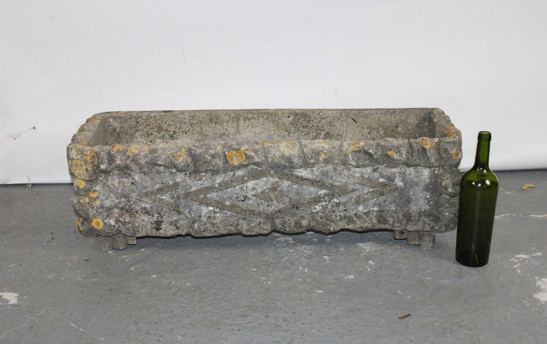 French faux bois trough planter (1 of 8)