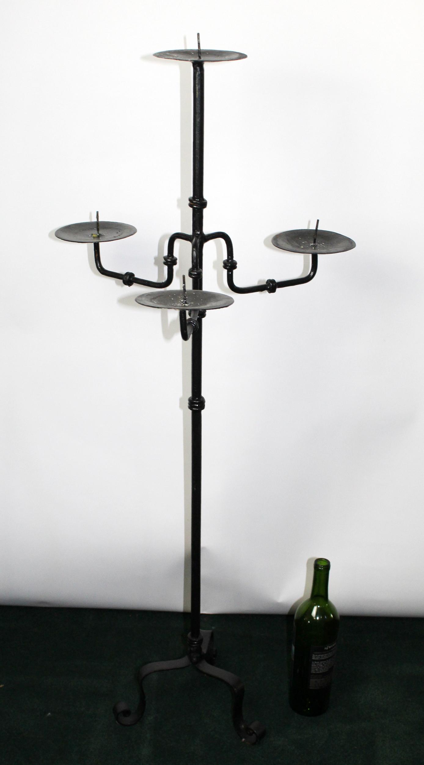 Wrought iron 4 candle torchere (1 of 4)