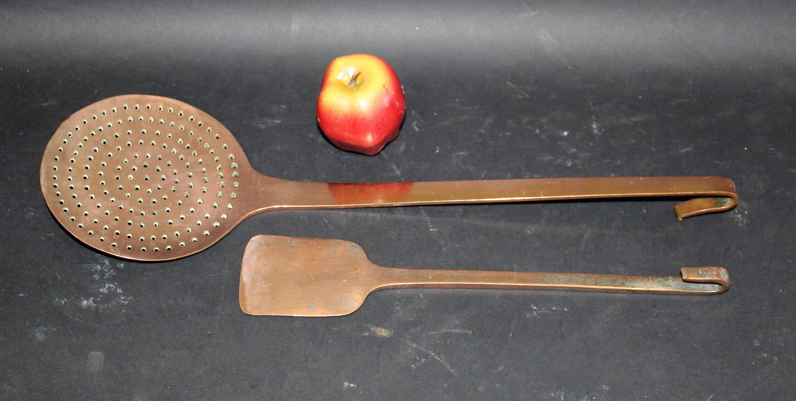 Lot of 2 antique French copper cooking utensils (1 of 7)