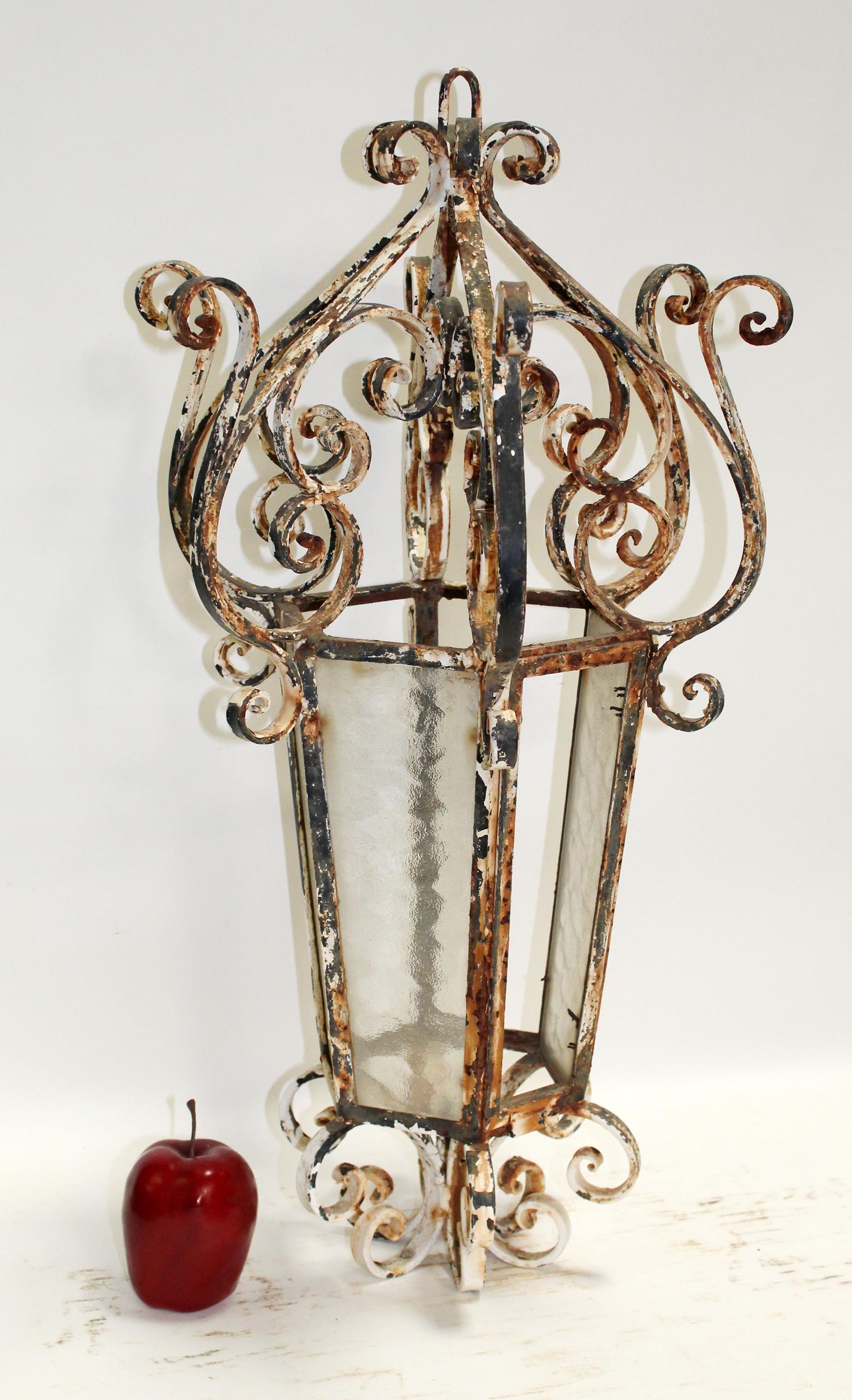 French scrolled iron lantern (1 of 8)