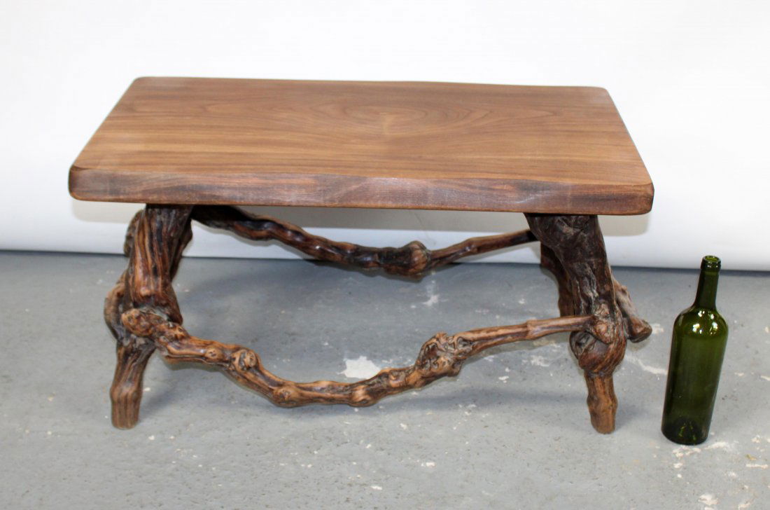 French burled grape vine coffee table with natural edge (1 of 6)
