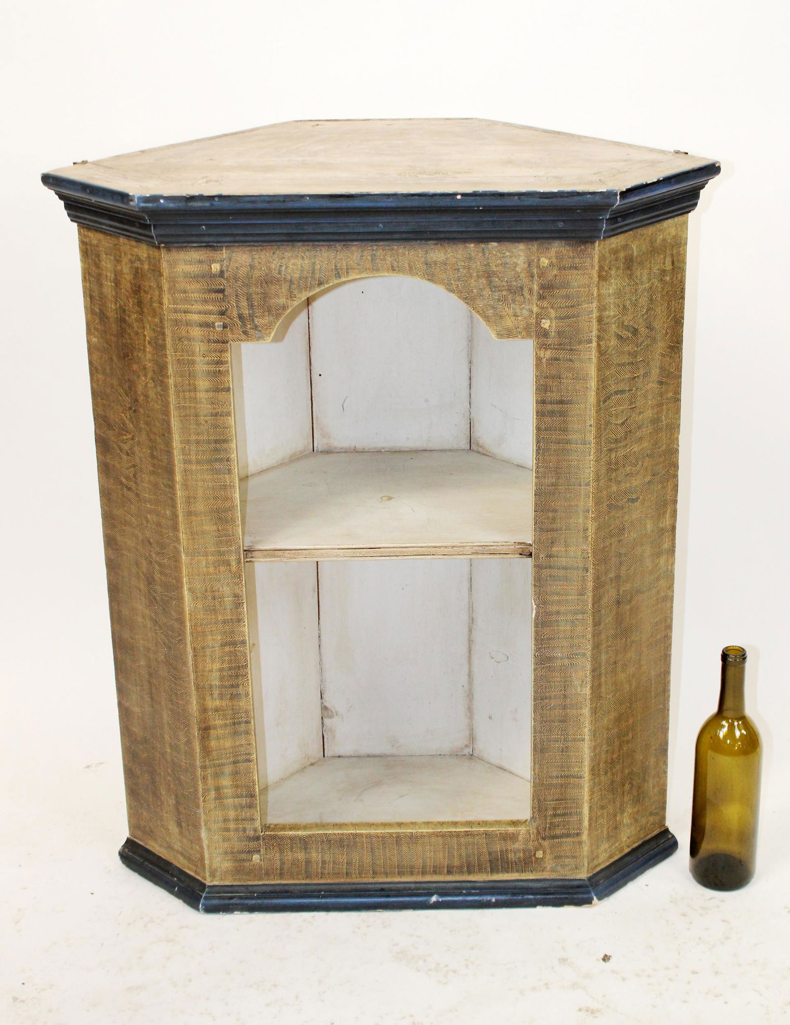 Painted corner open book shelf (1 of 8)