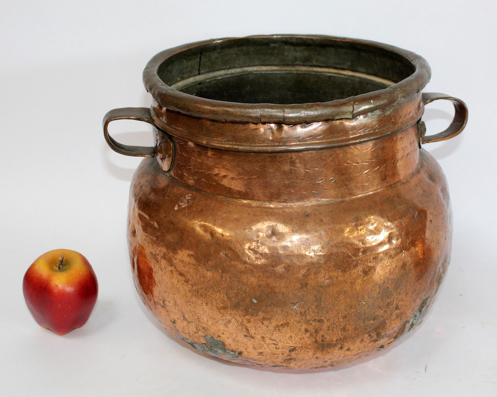 Antique French copper pot with handles (1 of 6)