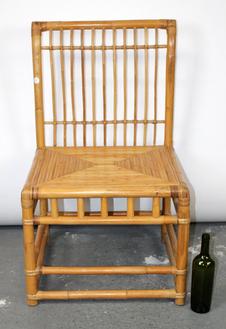 Mid century style bamboo side chair (1 of 8)