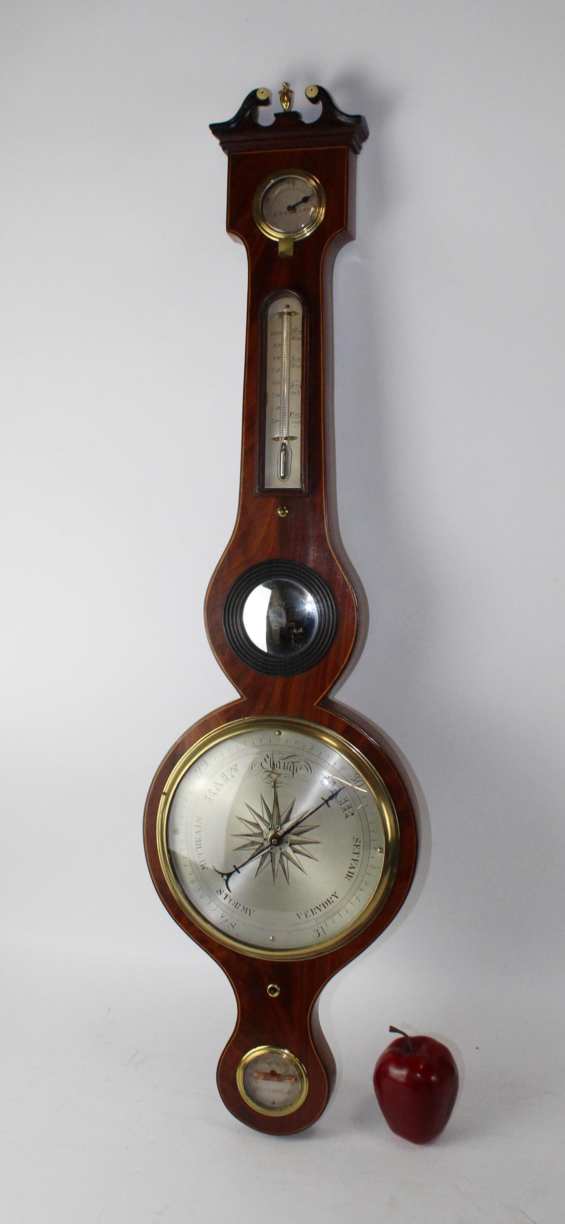 English Balerna Wm & Mary wheel barometer (1 of 9)