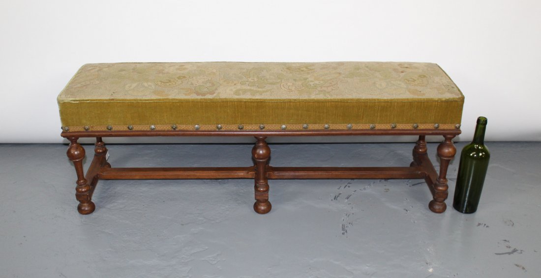 French Louis XIII style 6-leg backless bench (1 of 10)