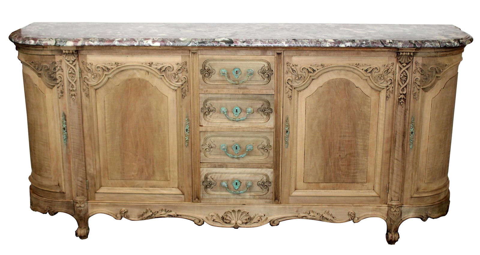 French Regency sideboard in bleached walnut (1 of 9)
