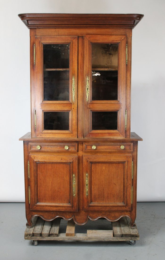 French Provincial buffet deux corps in oak (1 of 9)