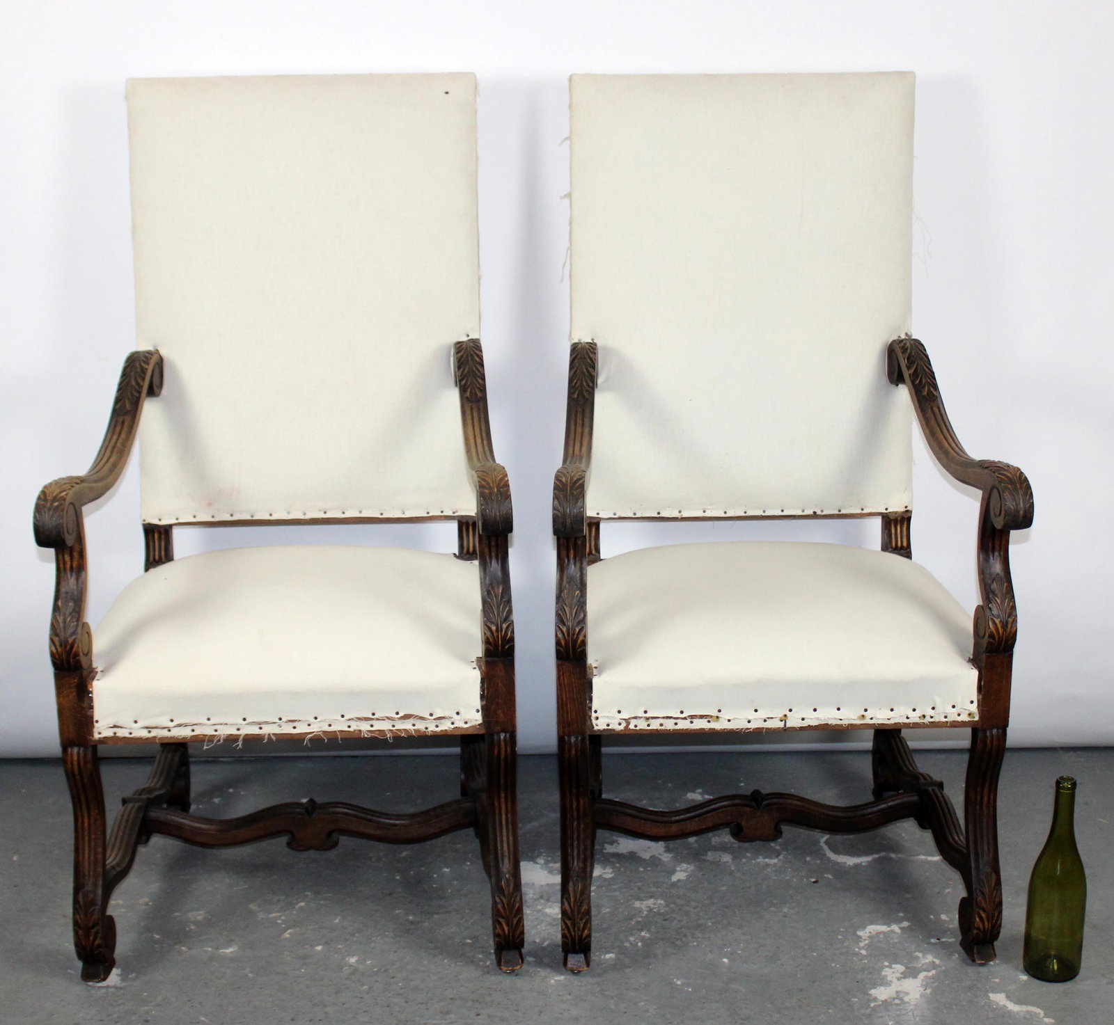 Pair of French Louis XIII style armchairs (1 of 11)