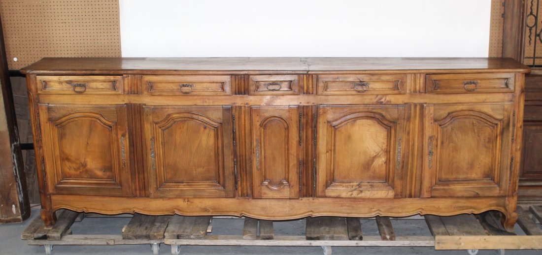 French Provincial 5 door enfilade in carved walnut (1 of 11)