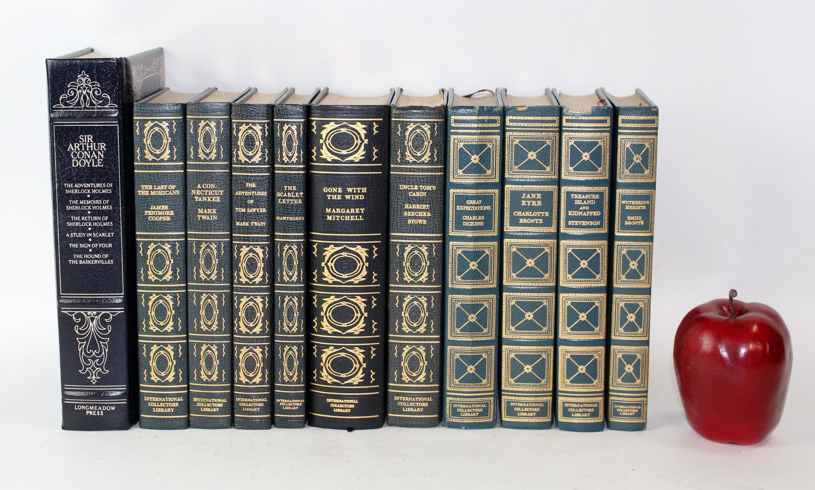 Lot of 12 blue leather books (1 of 6)