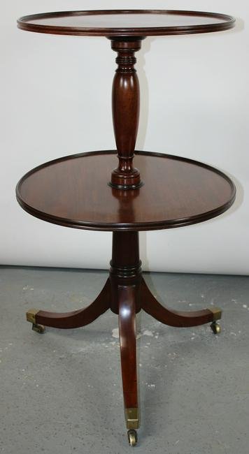 English Regency 2 tier dumb waiter butlers table (1 of 7)
