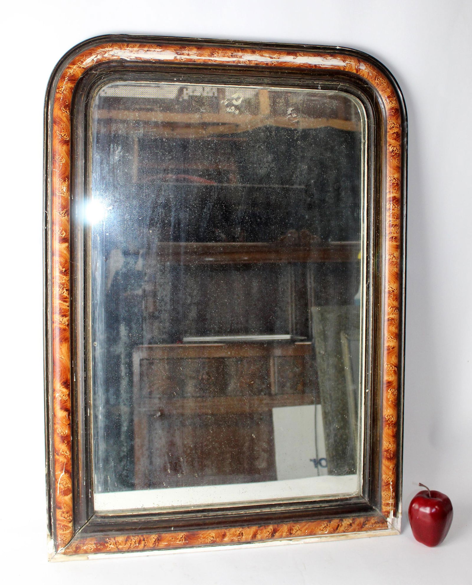 French Louis Philippe faux painted mirror (1 of 7)